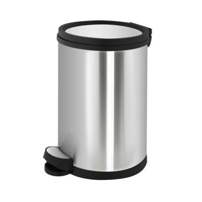 سطل زباله دستشویی استیل آرام بند 5 لیتری - کد 556