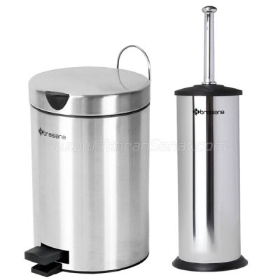 ست سطل زباله و برس دستشویی Brasiana - کد 7610