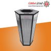 سطل آشغال استیل شش گوش مدل SP6 - کد 619