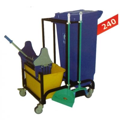 ترالی نظافت (تی شوی تک مخزن، سطل زباله)240- کد 808